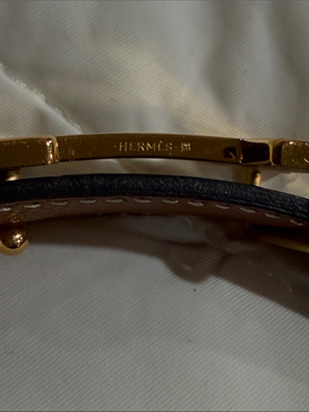 Hermes Mini H belt buckle & Reversible leather strap 24mm Sz 95 - Picture 5 of 5